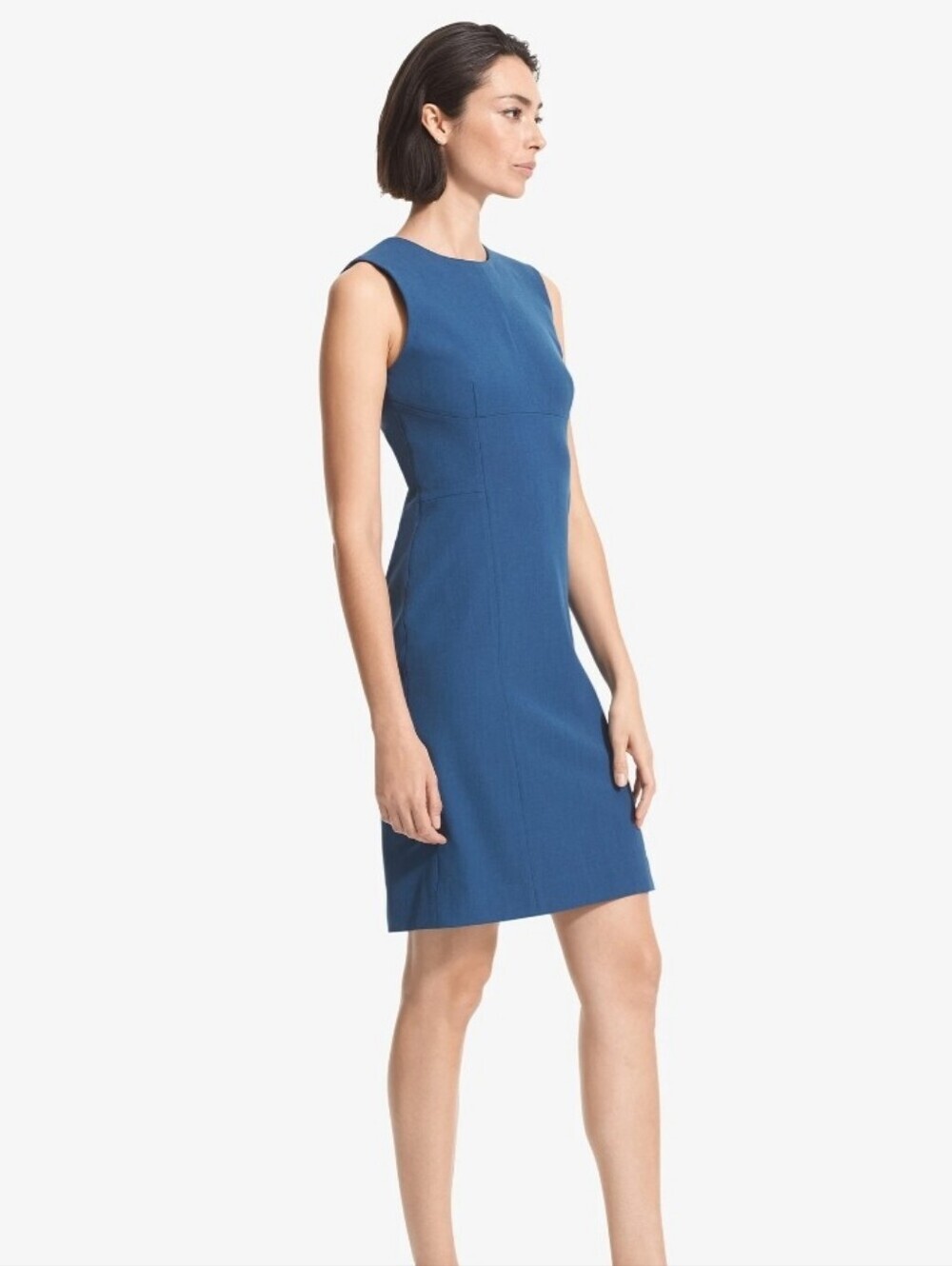 MM Lafluer Womens Blue Shirley Dress Sz 10  Corpcore Office Career Pencil Sheath - Picture 2 of 10